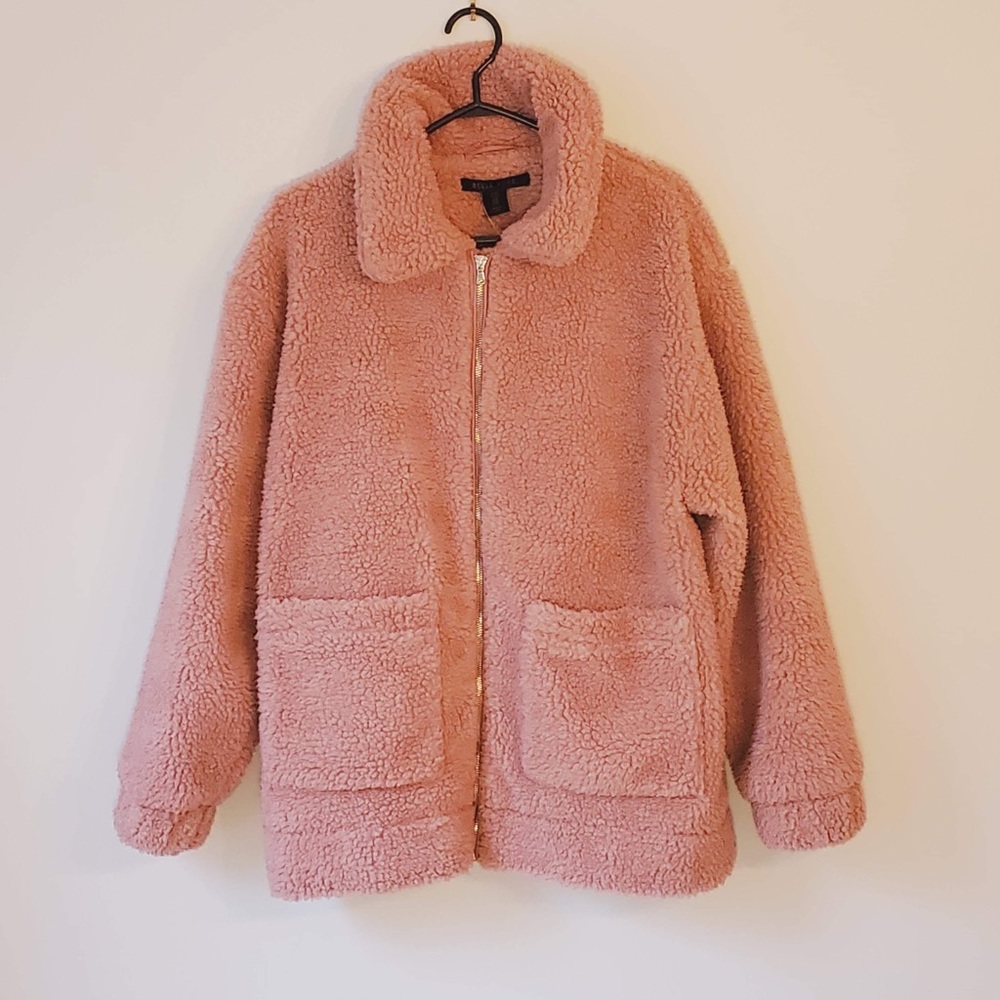 Pale pink teddy jacket